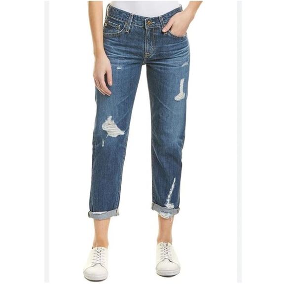 AG Adriano Goldschmied Jeans Women's 25 Low Rise Distressed Light Wash Denim - Picture 8 of 11